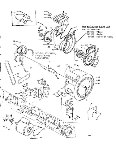 Blower, cylinder, pump and motor