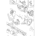 Kenmore 1106110502 blower, cylinder, pump and motor diagram