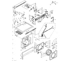Kenmore 1106110505 top and front assembly diagram