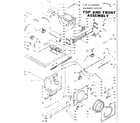 Kenmore 1106110800 top and front assembly diagram
