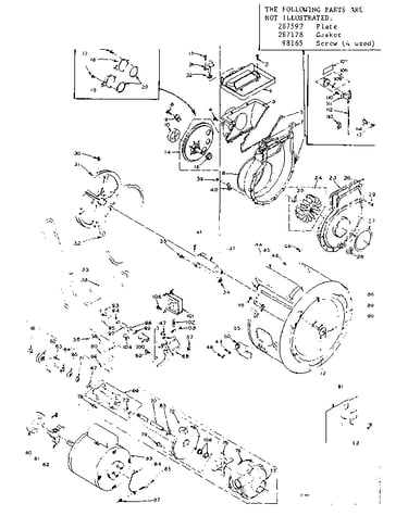 Blower, cylinder, pump and motor