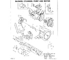 Kenmore 1106110804 blower, cylinder, pump and motor diagram