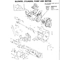 Kenmore 1106110807 blower, cylinder, pump and motor diagram