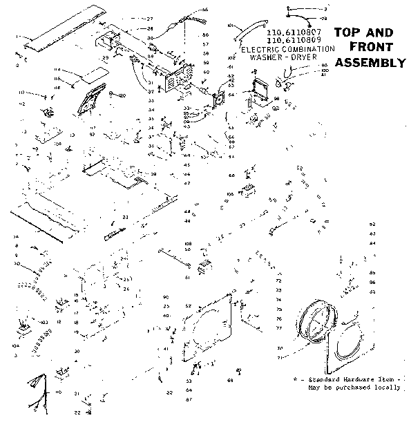 Top and front assembly