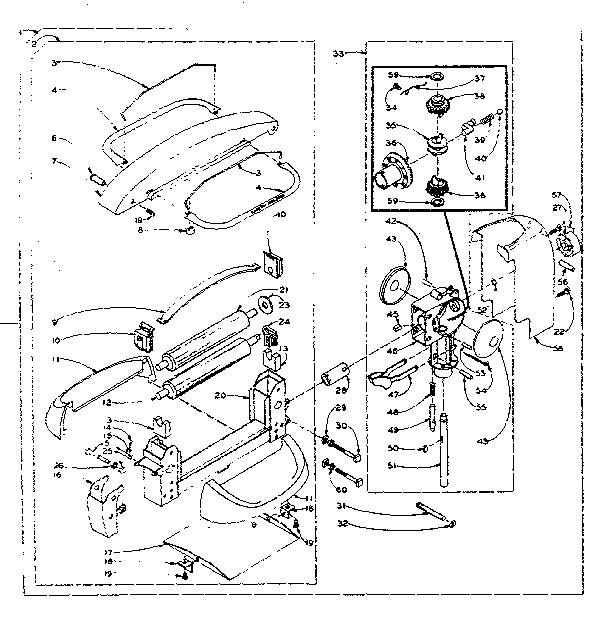 WRINGER AND WRINGER GEAR CASE ASSEMBLY