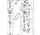 Kenmore 1106114241 gear case and superstructure assembly diagram