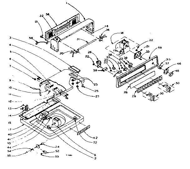 Top and console assembly