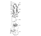 Kenmore 1106115300 motor and attaching parts diagram