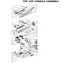 Kenmore 1106114850 top and console assembly diagram