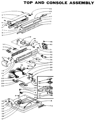 Top and console assembly