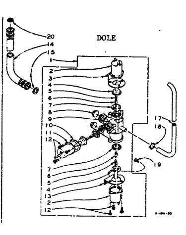 Mixing valve assembly dole