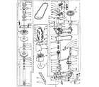 Kenmore 1106115810 gear case and superstructure assembly diagram