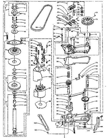 Gear case and superstructure assembly