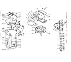 Kenmore 62534830 salt storage tank, rim, brine valve and associated parts diagram