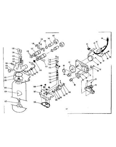 Resin tank, timer, cam nest, valve cap and associated parts