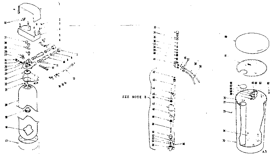 RESIN TANK, SALT STORAGE TANK AND ASSOCIATED PARTS