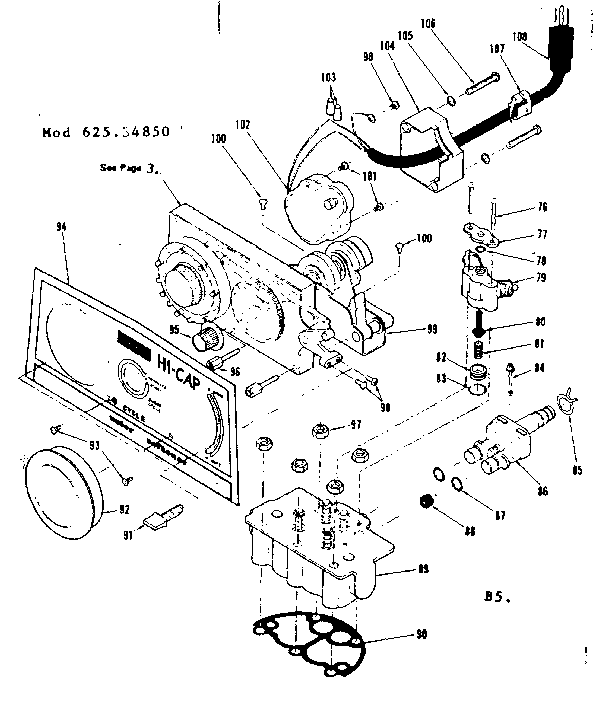 TIMER, CAM NEST ASSEMBLY VALVE CAP ASSEMBLY AND ASSOCIATED P