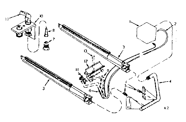 Burner and manifold assembly