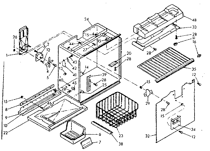Freezer section parts