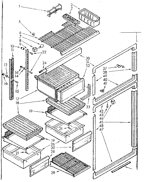 BREAKER AND SHELF PARTS