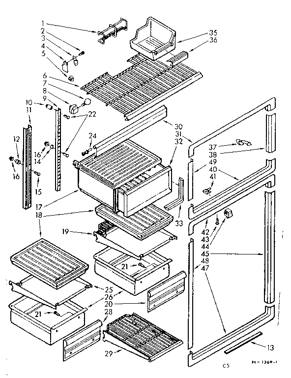 Breaker and shelf parts