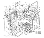 Kenmore 2537612801 cabinet parts diagram