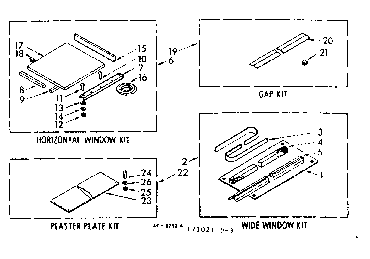 Accessory kit parts