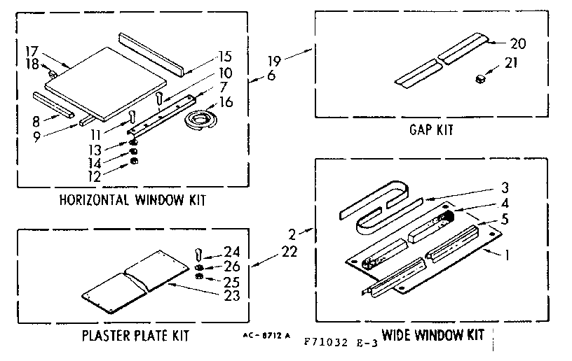 Accessory kit parts