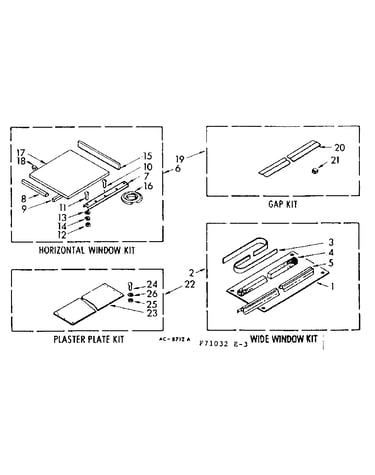 Accessory kit parts