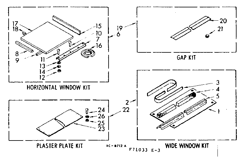 Accessory kit parts