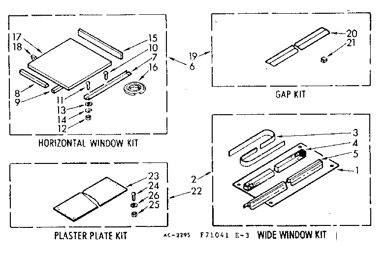 Accessory kit parts