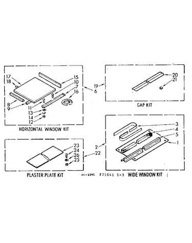 Accessory kit parts