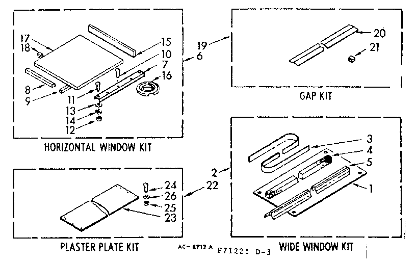 Accessory kit parts