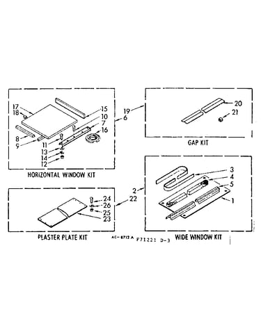 Accessory kit parts
