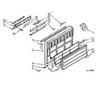 Kenmore 10671510 cabinet front parts diagram