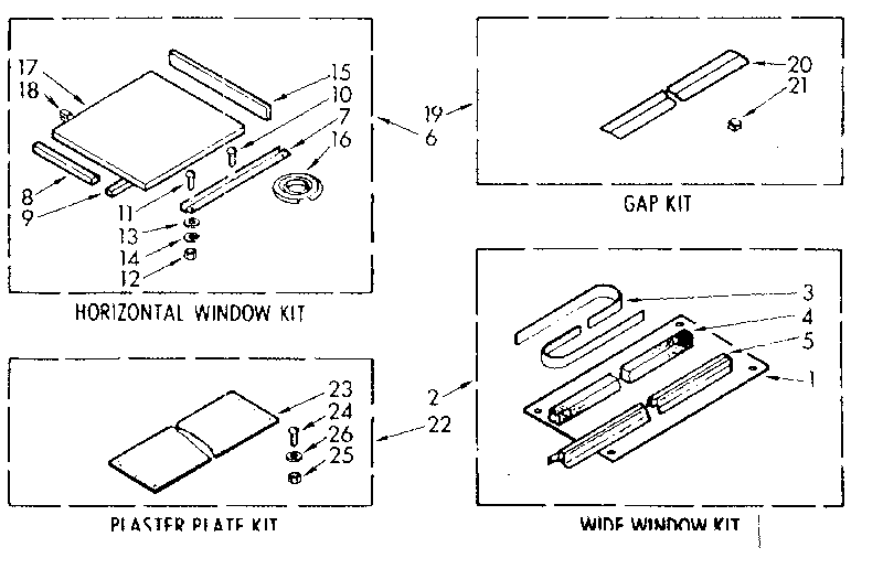 Accessory kit parts