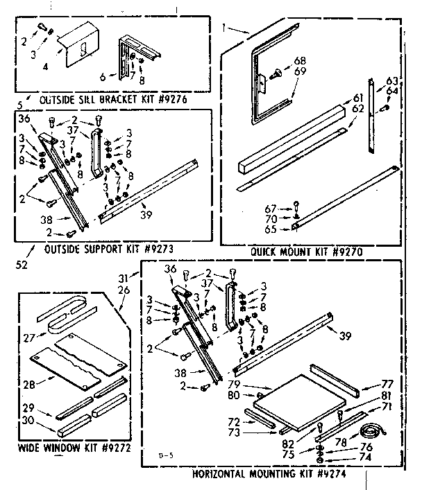Accessory kit parts