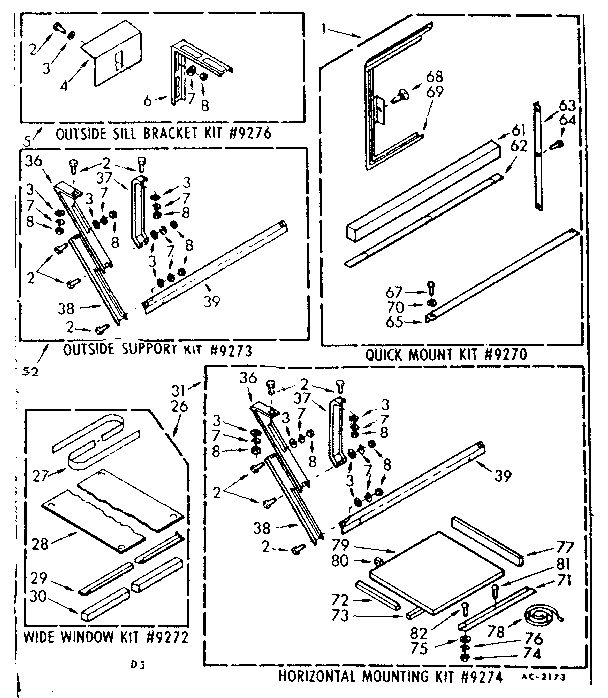 Accessory kit parts