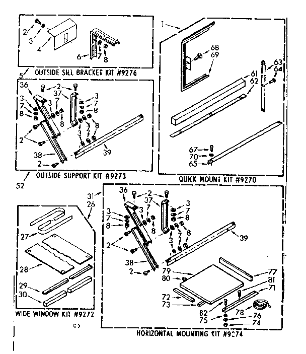 Accesory kit parts