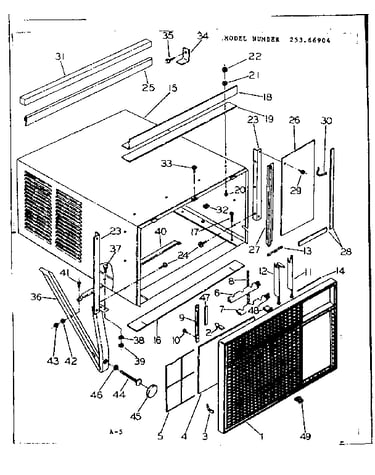 Cabinet and front parts