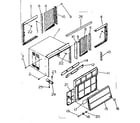 Kenmore 25371100 cabinet and front parts diagram