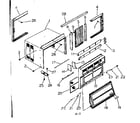 Kenmore 25371110 cabinet and front parts diagram