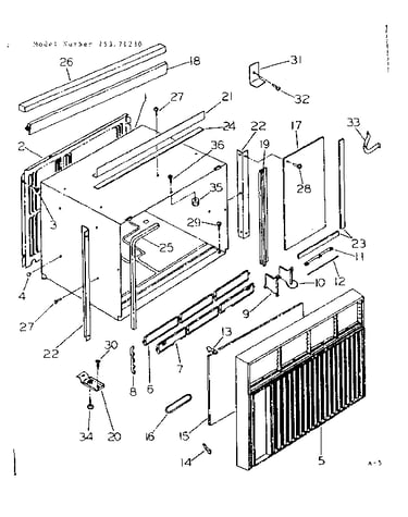 Cabinet and front parts