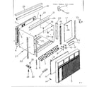Kenmore 25371240 cabinet and front parts diagram