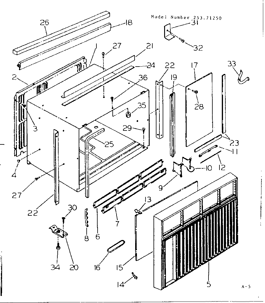 Cabinet and front parts