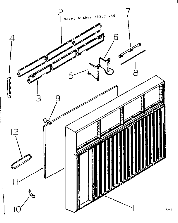 Cabinet and front parts
