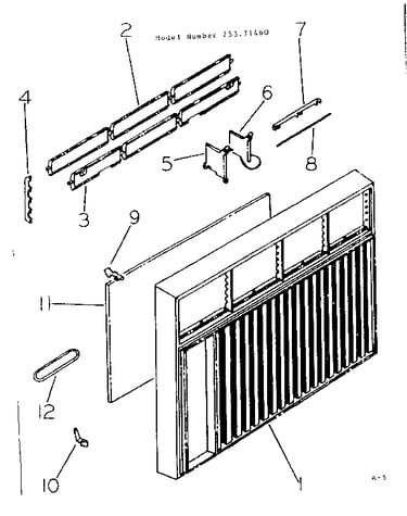 Cabinet and front parts
