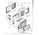 Kenmore 25371840 cabinet and front parts diagram