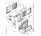 Kenmore 25372140 cabinet and front parts diagram