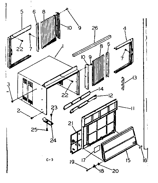 CABINET AND FRONT PARTS